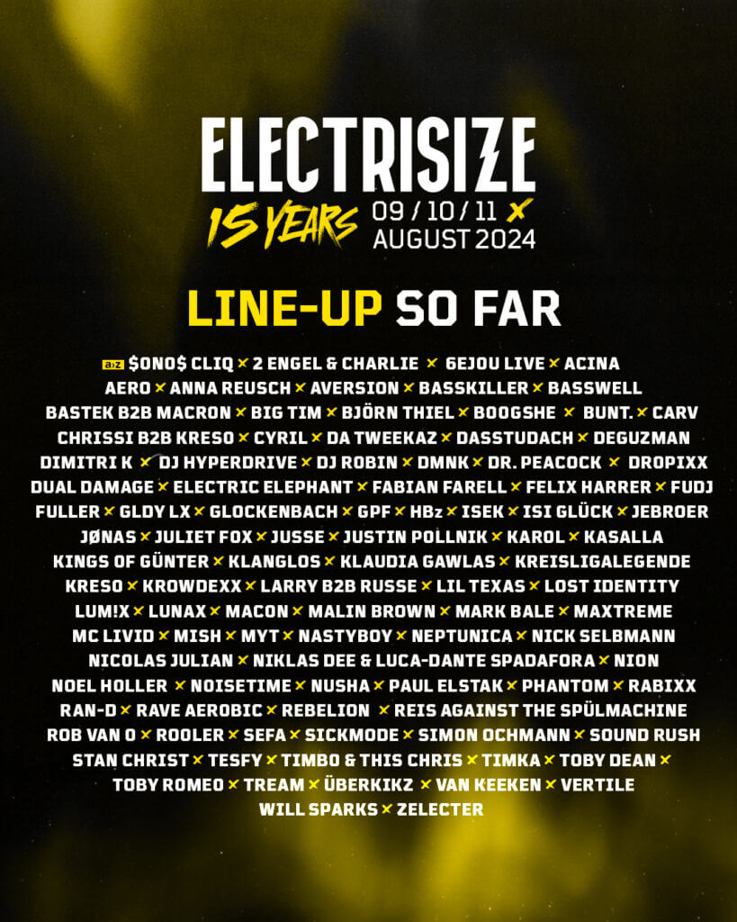 Electrisize Line-up 2024